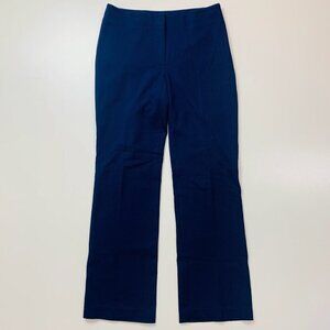 Talbots Pant Trouser Heritage Navy Blue Striahgt Leg Stretch Classic Traditional